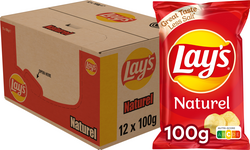 Lays chips naturel 12x100gr